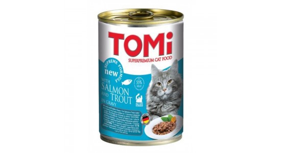Tomi Somon ve Alabalıklı Yetişkin Kedi Konserve Maması 400 Gr