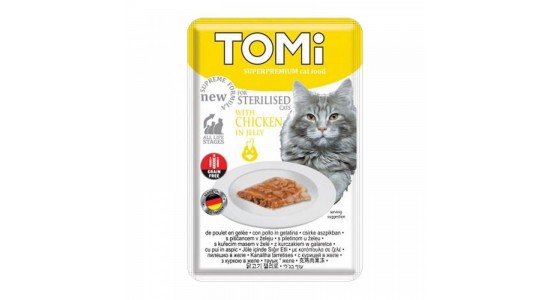 Tomi Tavuklu Sterilised Kısırlaştırılmış Kedi Konserve Maması 85 Gr