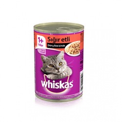 Whiskas Soslu Sığır Etli Kedi Konserve Maması 400 Gr