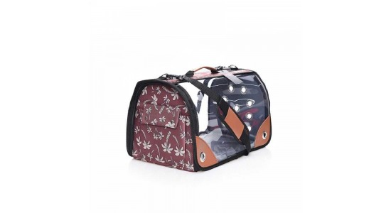 Lepus Şeffaf Fly Bag Kedi Köpek Tasima cantasi Palmiye Kahve Large