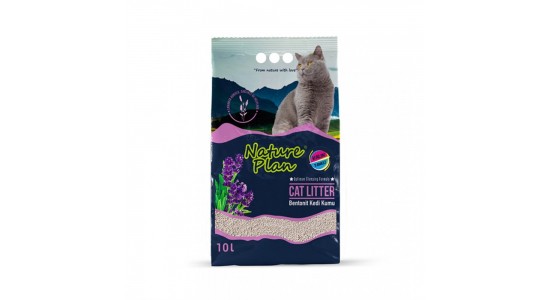 Nature Plan Kalın 10 Lt Lavanta Kokulu Bentonit Kedi Kumu