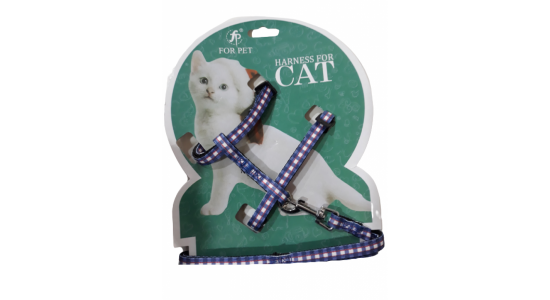Uygun Petgross Kareli Kumas Kedi Tasması