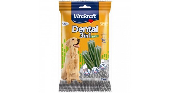 Vitakraft Dental 3 İn 1 Mentollü Büyük Köpek Ödül cubuk 7 Parca