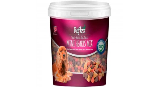 Reflex Karışık Renkli Mini Kalpli Yumusak Köpek Ödül Maması 500 Gr
