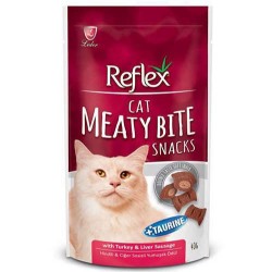 Reflex Meaty Bite Hindi ve Ciğer Sosis Yumusak Kedi Ödülü 40 Gr