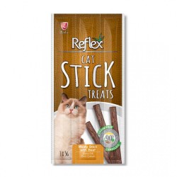Reflex Sticks Biftekli Kedi Ödül cubuğu 5 Gr 3 Adet