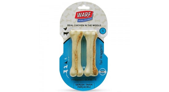 Warf Tavuklu Köpek Ödül Kemiği 115 Gr-12.5 Cm (2Li Paket)
