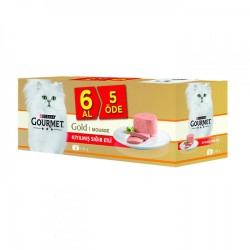Gourmet Gold Kıyılmış Sığır Etli Yetişkin Kedi Konserve Maması 85 Gr (6 Al 5 Öde)